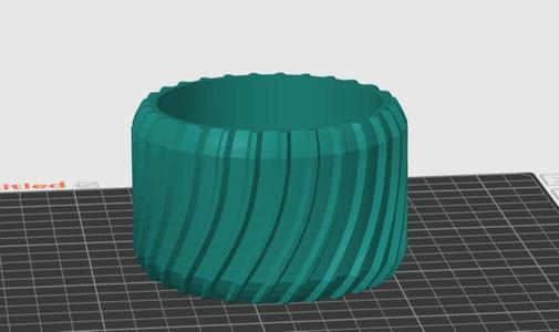 Simple spiral vase pot for plants