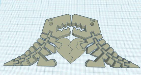 flexy rex matching heart