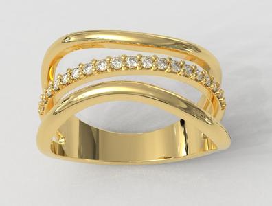 Diamond Wave Ring