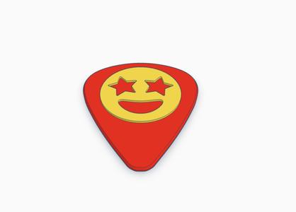 Star Eyes Emoji Guitar Pick