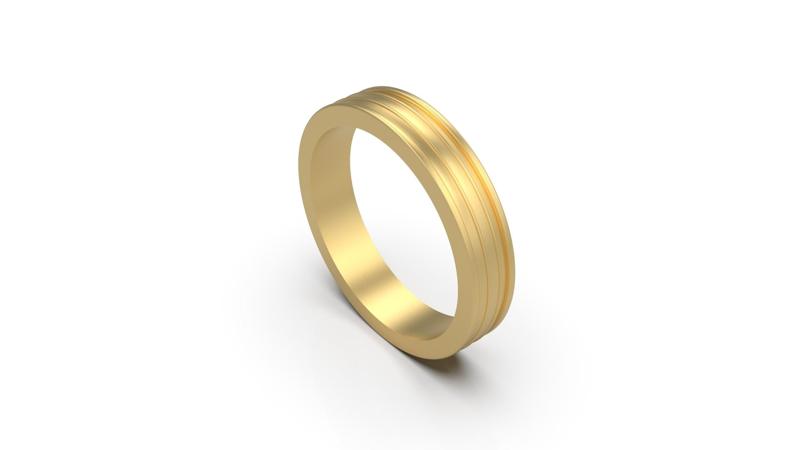 Wedding Band Gold Man and Women Love Ring - Us 5,25