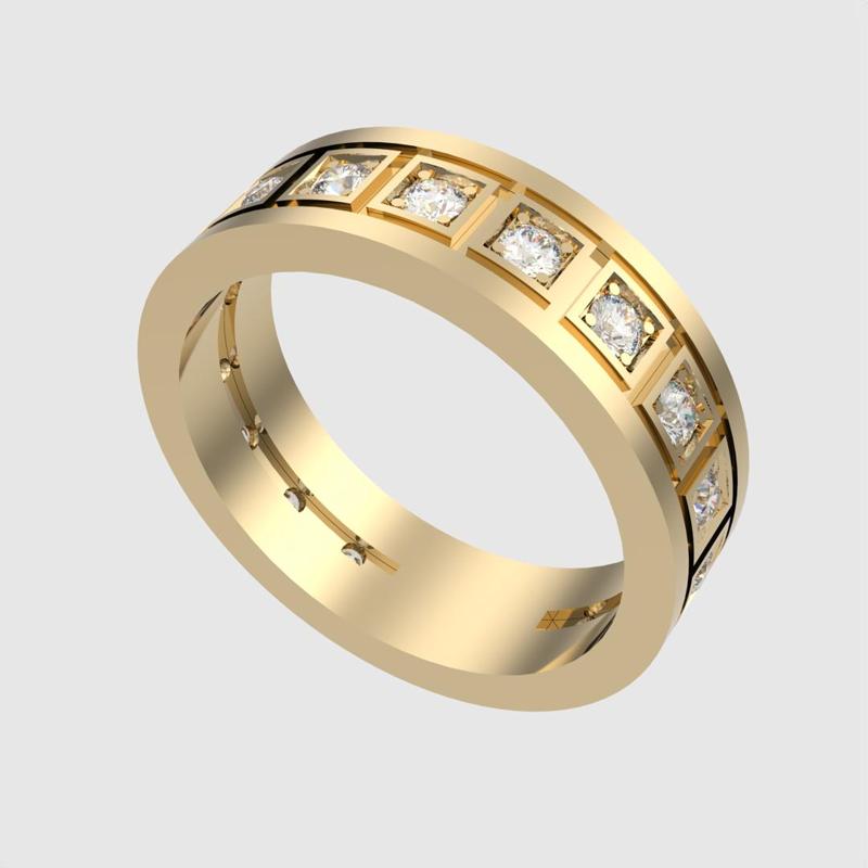 Intricate Pattern Wedding Ring 3D print