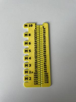 Thin screw measuring tool, M2-M10, 4-120mm