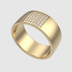 Sophisticated Pave Set Band Ring 3D print