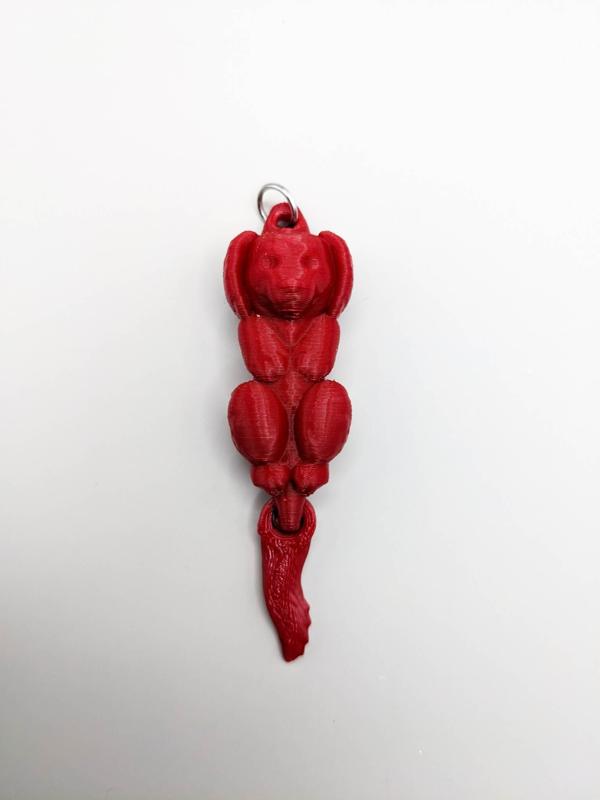 Retriever Dog Wagging Keychain