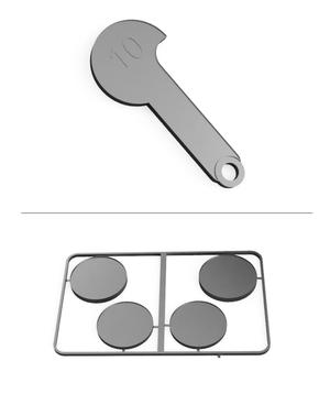 Žetony do košíku, sada + klíč