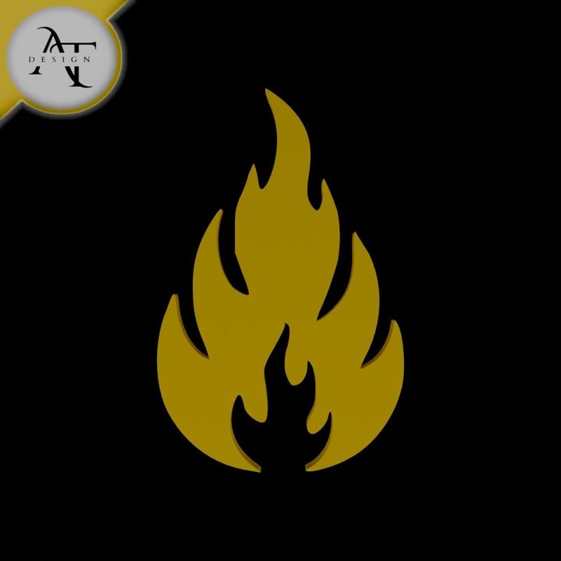 Simple Flame Symbol - 2D Art