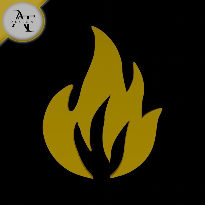 Simple Flame Symbol - 2D Art