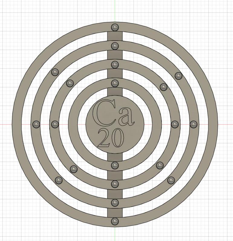 Bohr model calcium atom