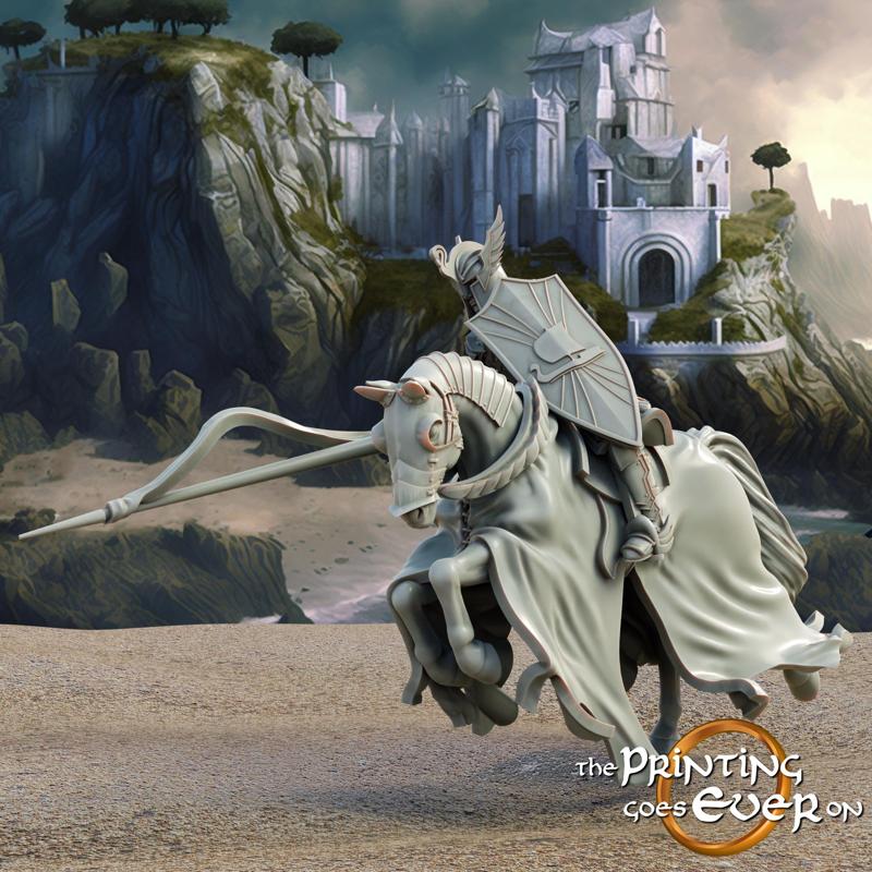 Swan Knight - Mounted - C - Presupported