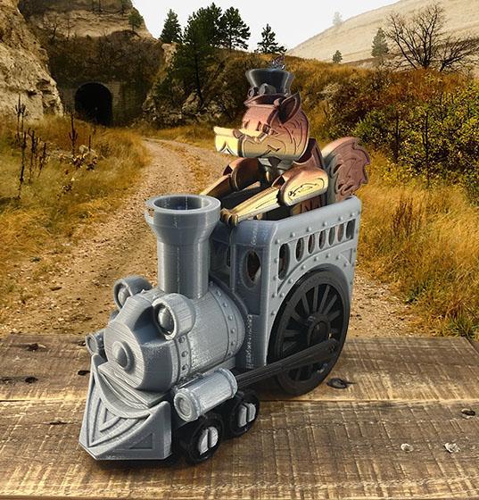 Steam Engine and Fox