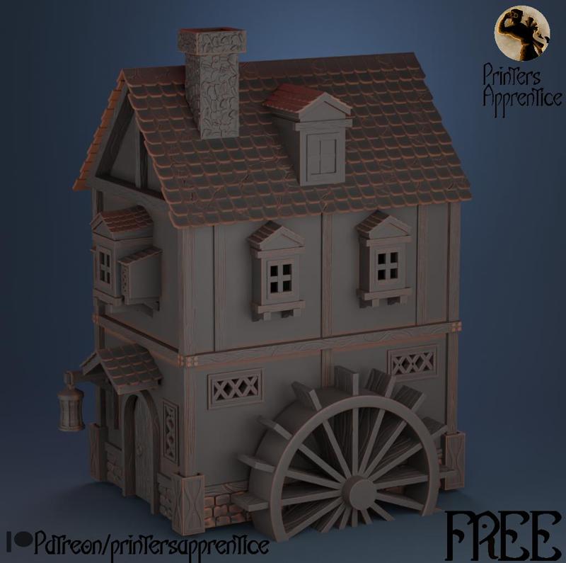 The Grisel Mill | Modular Fantasy/Medieval Mill| 50% Off all models with Patreon!