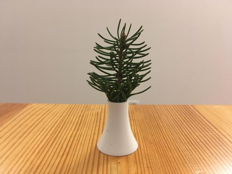 Mini Christmas tree: Xmas branch vase - swabian edition of a Christmas tree ;)