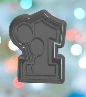 Balloon Number 1 Cookie Cutter
