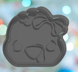 Thanksgiving Turkey Girl Face Cookie Cutter