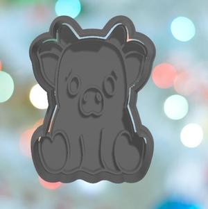 Halloween Western Ghostly Cow Cookie Cutter