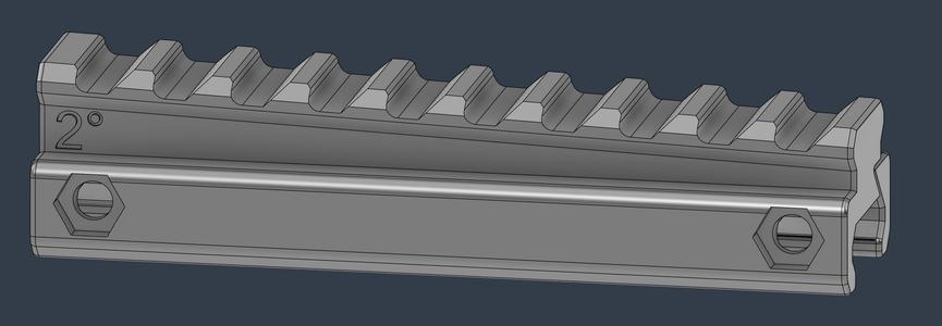 -2 Degree Picatinny Riser - 5 and 10 land options