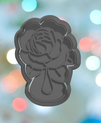 Baby Shower Flower Rattle Cookie Cutter