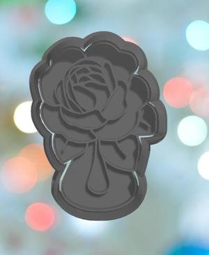 Baby Shower Flower Rattle Cookie Cutter