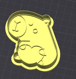 Capibara Cookie Cutter with Heart