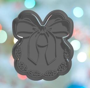 Baby Shower Lace Bib With Bow Cookie Cutter