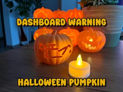 Oil Dashboard Warning Halloween Pumpkin tea light