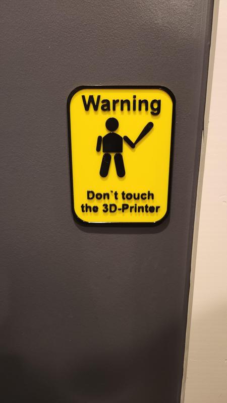 Warning Sign - Don't touch the printer