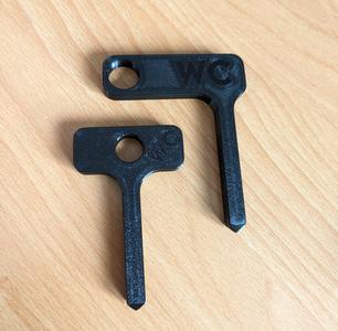 Emergency door handle 8x8 mm