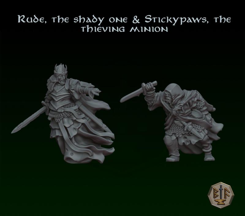 Rude, The  Shady One and Stickypaws, The Thieving Minion