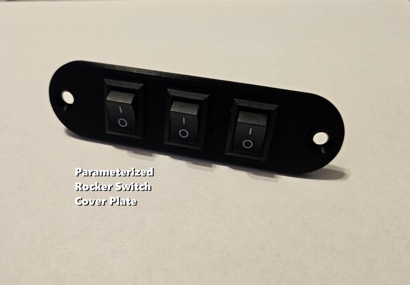 Parameterized Rocker Switch Cover Plate