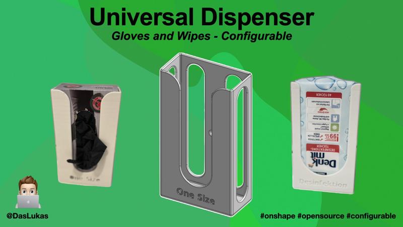 Universal Dispenser for Gloves and Wipes - Configurable