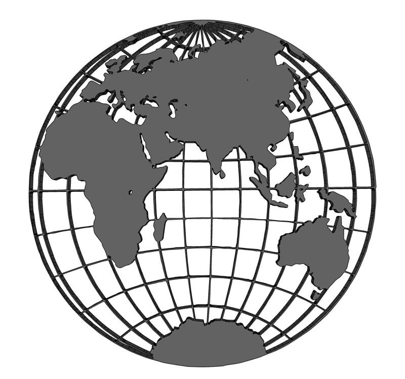 Earth - Nicolosi globular projection