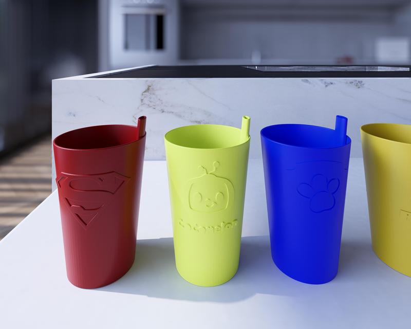 Glass / Cup with Straw (Pipette) for Kids and/or Coffee and/or any other Drink Lovers