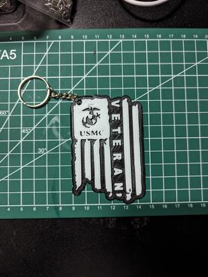 Marine Veteran Keychain