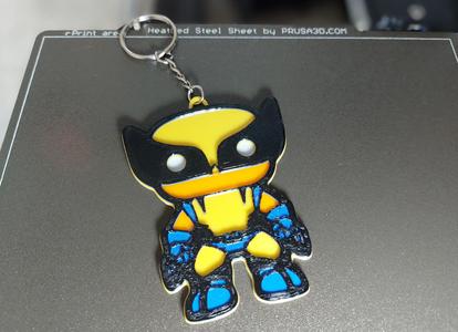 Wolverine Chibi keychain 5 color NON MMU print