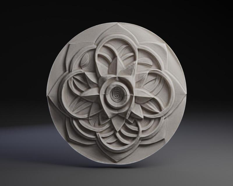 Sacred Geometry Lotus Motif: Geometric Wall Art