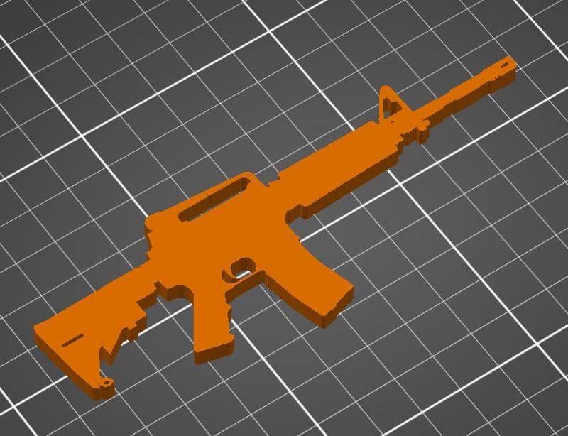 M4A1 - wall art - keychain