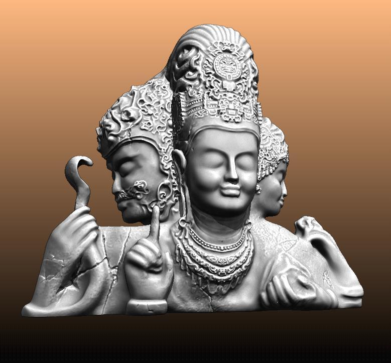TRIMURTI FIGURINE (HQ FOR 3D PRINT)