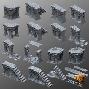 The Ruined Town - Modullar Walls