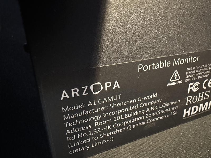 Arzopa A1 GAMUT Monitor - VESA Adaptor