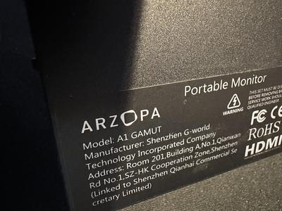 Arzopa A1 GAMUT Monitor - VESA Adaptor