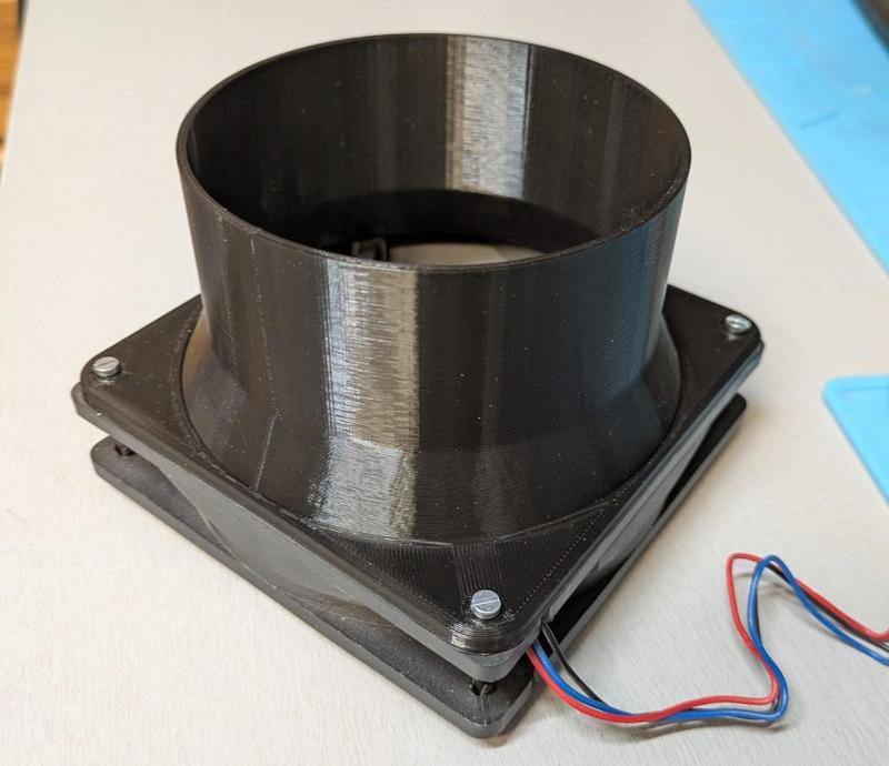 120mm fan to 100mm ventilaton tube adapter