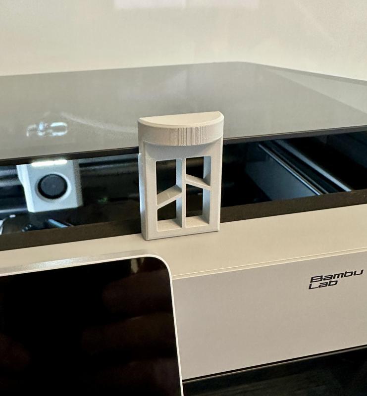 Bambu Labs Lid Prop / Riser with Backstop P1 / X1