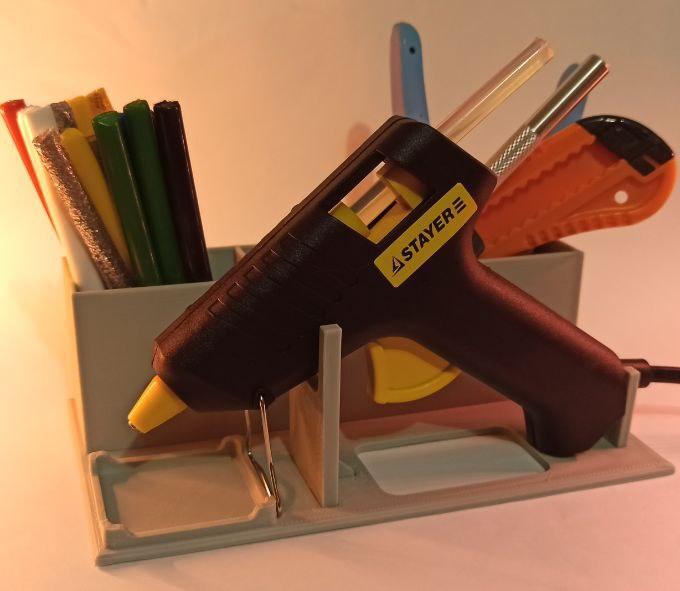 Hot glue gun stand