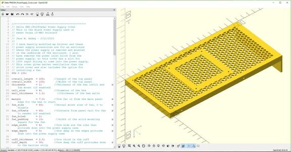 Delta PMZ24V Power Supply Cover (Prusa i3 MK3)