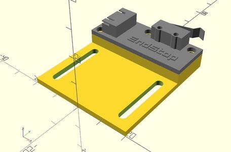 Endstop adjustable support for 2020 profile