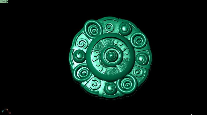 Icon of Ancient Mayan Calendar 3D printable Model 3D print model