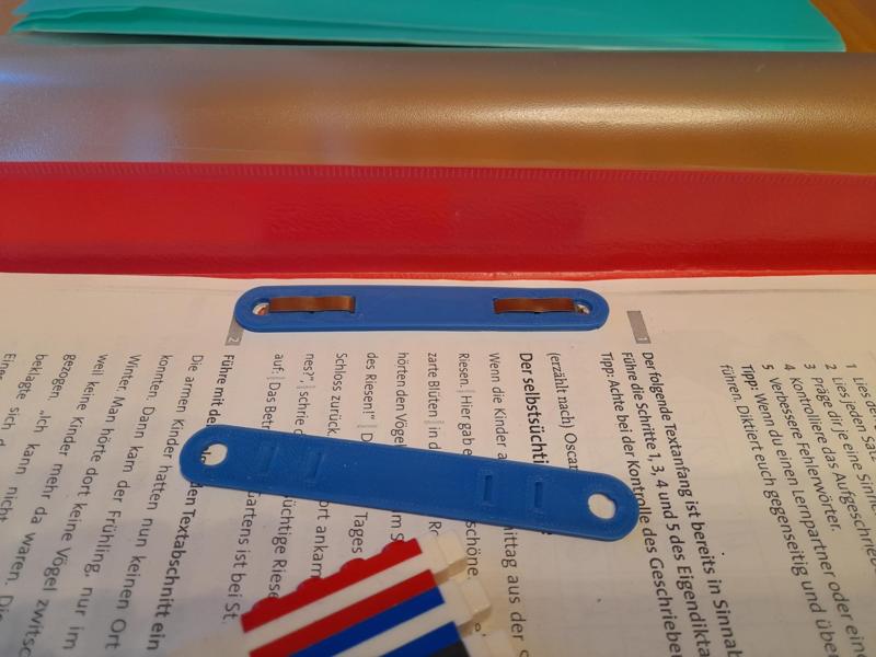 Linkshänder Sicherheits Deckleiste Schnellhefter / Secure cover strip loose-leaf folder