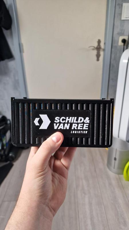 Shipping crate with place for any logo