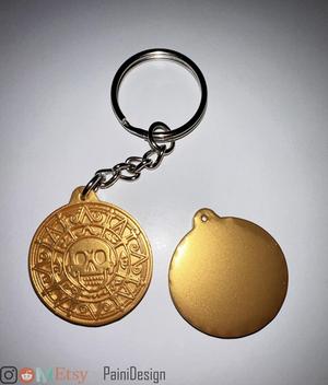 Pirates of the Caribbean Aztec coin keychain